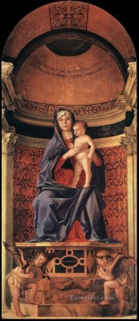 Giovanni Bellini Painting - Frari Triptych Renaissance Giovanni Bellini